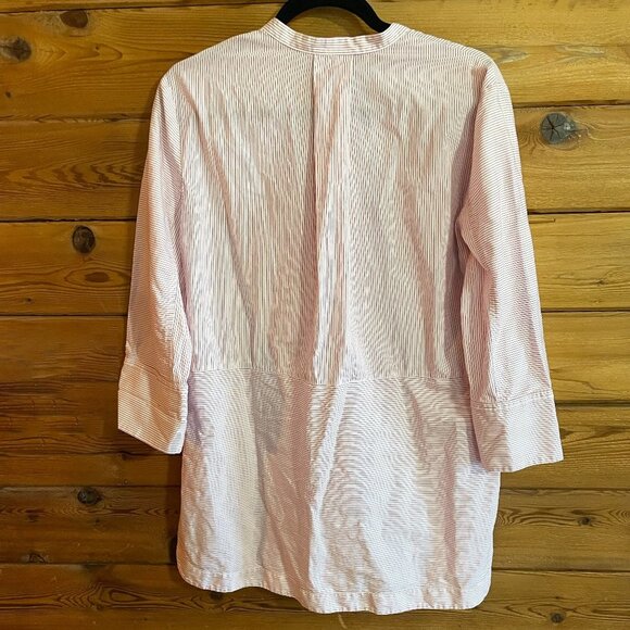 Vince Red and White Striped Pullover Tunic - Size Medium - Picture 2 of 8